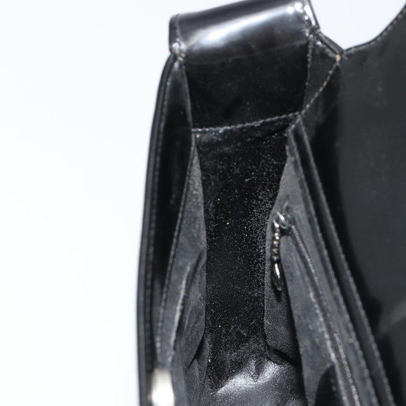 GUCCI Shoulder Bag Patent leather Black Silver 000 1013 0506 Auth 182360