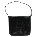 GUCCI Shoulder Bag Patent leather Black Silver 000 1013 0506 Auth 182360-2