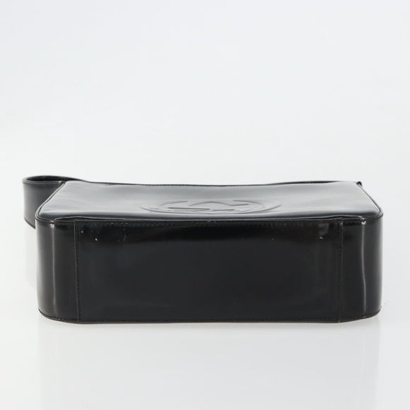 GUCCI Shoulder Bag Patent leather Black Silver 000 1013 0506 Auth 182360