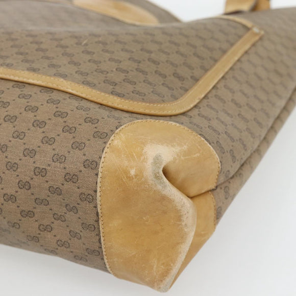 GUCCI Micro GG Supreme Web Sherry Line Bag PVC Beige 002 904 0223 Auth 182364
