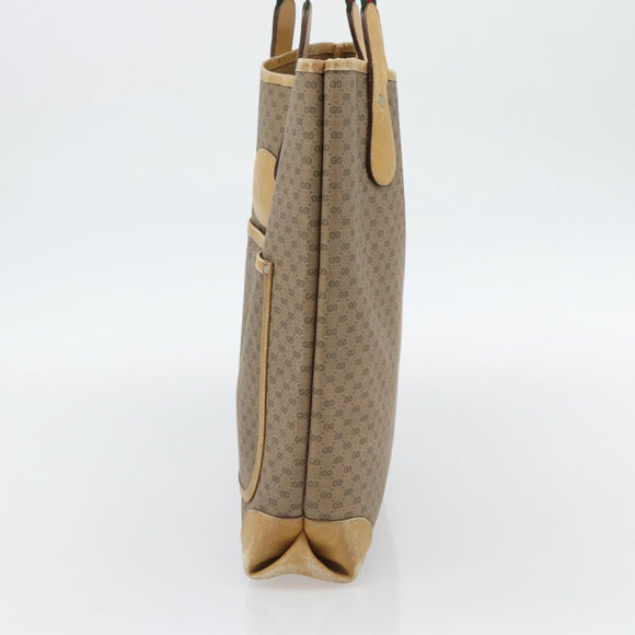 GUCCI Micro GG Supreme Web Sherry Line Bag PVC Beige 002 904 0223 Auth 182364