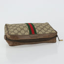 GUCCI GG Supreme Web Sherry Line Tas Beige Rood Groen 63 01 012 Auth 182367-6