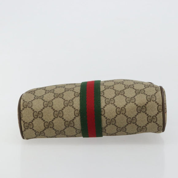 GUCCI GG Supreme Web Sherry Line Tas Beige Rood Groen 63 01 012 Auth 182367