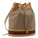 GUCCI Micro GG Supreme Web Sherry Line Bag PVC Beige 001 115 4793 Auth 182369-1