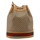GUCCI Micro GG Supreme Web Sherry Line Bag PVC Beige 001 115 4793 Auth 182369-3
