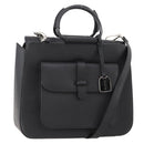 GUCCI Hand Bag Leather 2way Black Silver 000 2058 0307 5 Auth 182370-1