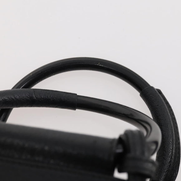 GUCCI Hand Bag Leather 2way Black Silver 000 2058 0307 5 Auth 182370