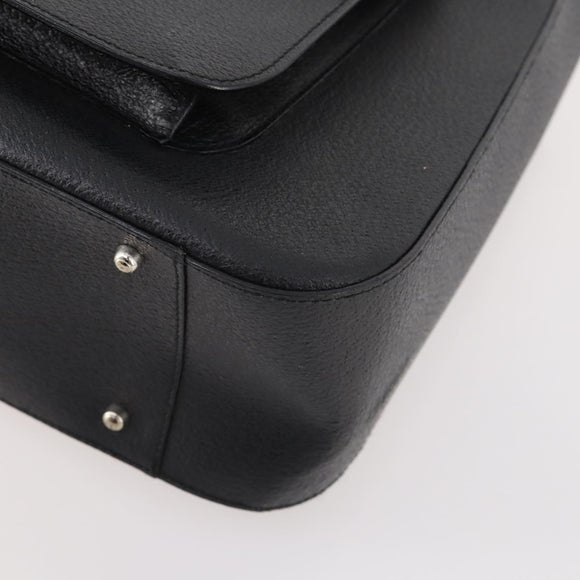 GUCCI Hand Bag Leather 2way Black Silver 000 2058 0307 5 Auth 182370
