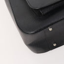 GUCCI Hand Bag Leather 2way Black Silver 000 2058 0307 5 Auth 182370-15