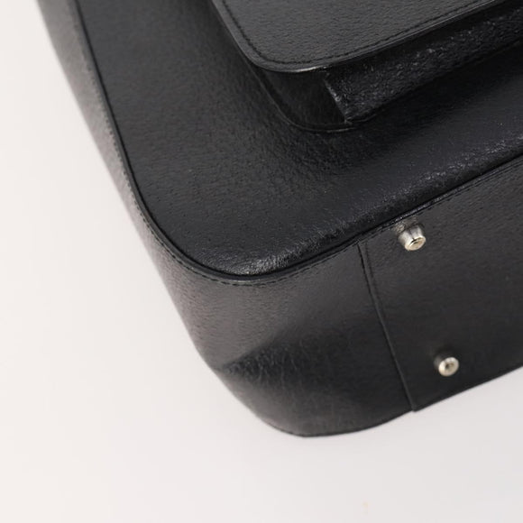 GUCCI Hand Bag Leather 2way Black Silver 000 2058 0307 5 Auth 182370