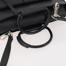 GUCCI Hand Bag Leather 2way Black Silver 000 2058 0307 5 Auth 182370-9