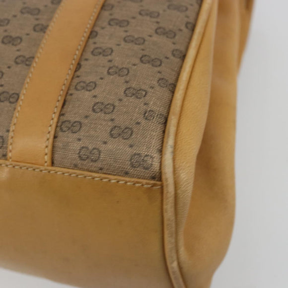 GUCCI Micro GG Supreme Hand Bag PVC Beige Gold 000 46 4857 Auth 182375