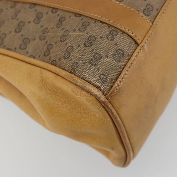 GUCCI Micro GG Supreme Hand Bag PVC Beige Gold 000 46 4857 Auth 182375
