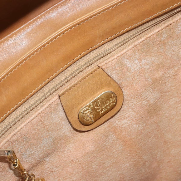 GUCCI Micro GG Supreme Hand Bag PVC Beige Gold 000 46 4857 Auth 182375