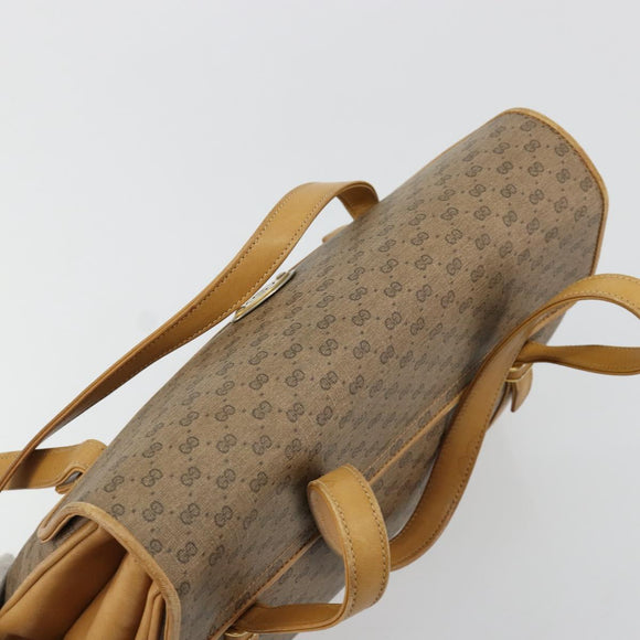 GUCCI Micro GG Supreme Hand Bag PVC Beige Gold 000 46 4857 Auth 182375
