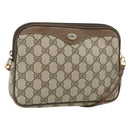 GUCCI GG Supreme Schoudertas PVC Beige Goud 97 02 068 Auth 182376-1