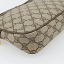 GUCCI GG Supreme Schoudertas PVC Beige Goud 97 02 068 Auth 182376-14