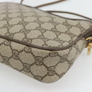 GUCCI GG Supreme Schoudertas PVC Beige Goud 97 02 068 Auth 182376-15
