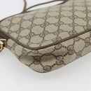 GUCCI GG Supreme Schoudertas PVC Beige Goud 97 02 068 Auth 182376-16
