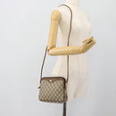 GUCCI GG Supreme Schoudertas PVC Beige Goud 97 02 068 Auth 182376-20