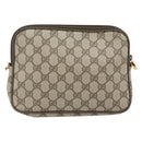 GUCCI GG Supreme Schoudertas PVC Beige Goud 97 02 068 Auth 182376-2