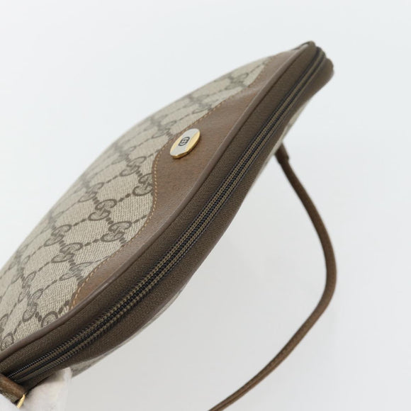 GUCCI GG Supreme Schoudertas PVC Beige Goud 97 02 068 Auth 182376