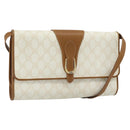 GUCCI GG Supreme Shoulder Bag PVC White Gold 904 02 050 Auth 182377-1
