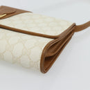 GUCCI GG Supreme Shoulder Bag PVC White Gold 904 02 050 Auth 182377-9