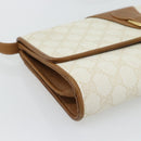 GUCCI GG Supreme Shoulder Bag PVC White Gold 904 02 050 Auth 182377-14