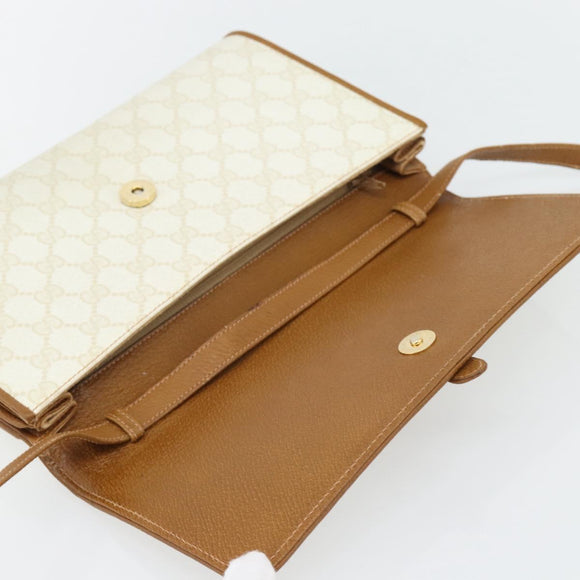 GUCCI GG Supreme Shoulder Bag PVC White Gold 904 02 050 Auth 182377