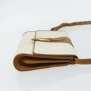 GUCCI GG Supreme Shoulder Bag PVC White Gold 904 02 050 Auth 182377-4