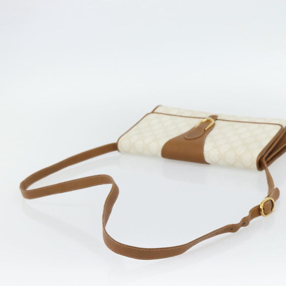 GUCCI GG Supreme Shoulder Bag PVC White Gold 904 02 050 Auth 182377