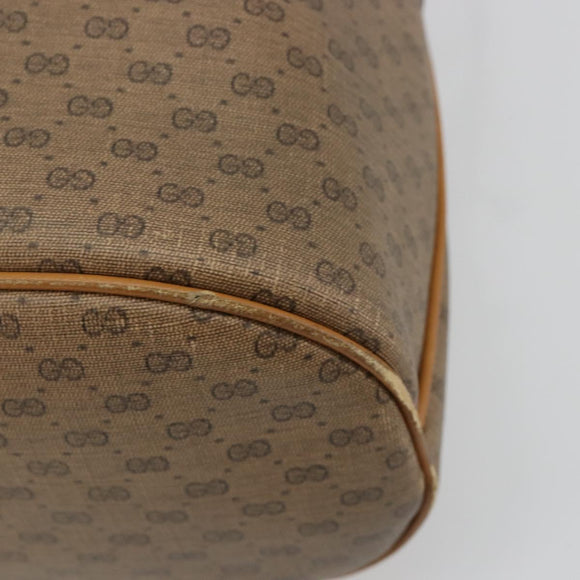 GUCCI Micro GG Supreme Shoulder Bag PVC Beige Gold 001 904 0791 Auth 182379