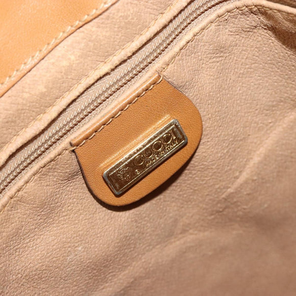 GUCCI Micro GG Supreme Shoulder Bag PVC Beige Gold 001 904 0791 Auth 182379