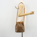 GUCCI Micro GG Supreme Shoulder Bag PVC Beige Gold 001 904 0791 Auth 182379-24