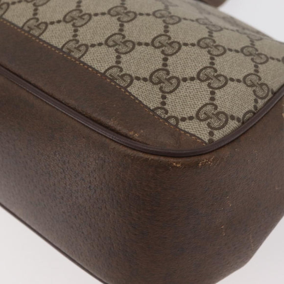 GUCCI GG Supreme Web Sherry Line Tasche PVC Beige Gold 116 02 076 Auth 182380
