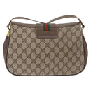 GUCCI GG Supreme Web Sherry Line Tasche PVC Beige Gold 116 02 076 Auth 182380-2