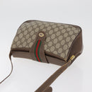 GUCCI GG Supreme Web Sherry Line Tasche PVC Beige Gold 116 02 076 Auth 182380-6