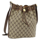 GUCCI GG Supreme Shoulder Bag PVC Beige Gold 001 115 6179 4023 Auth 182381-1