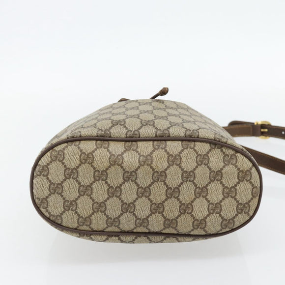 GUCCI GG Supreme Shoulder Bag PVC Beige Gold 001 115 6179 4023 Auth 182381