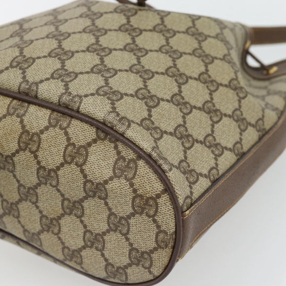GUCCI GG Supreme Shoulder Bag PVC Beige Gold 001 115 6179 4023 Auth 182381