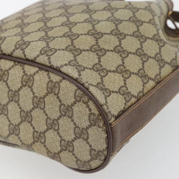 GUCCI GG Supreme Shoulder Bag PVC Beige Gold 001 115 6179 4023 Auth 182381