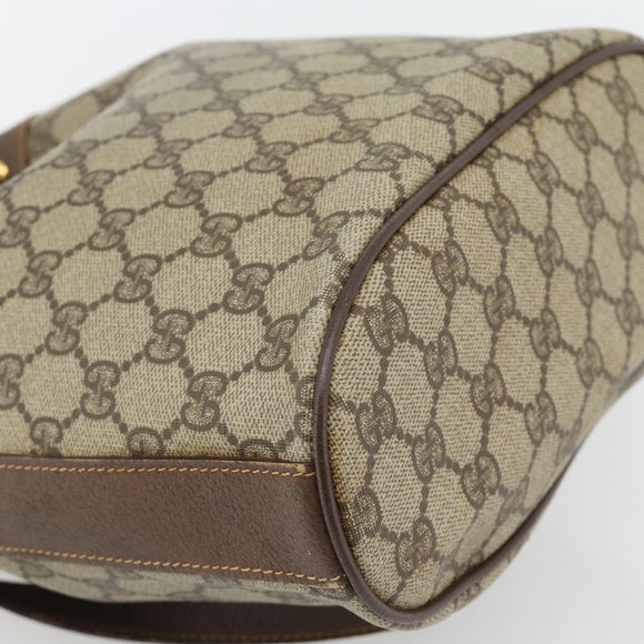 GUCCI GG Supreme Shoulder Bag PVC Beige Gold 001 115 6179 4023 Auth 182381