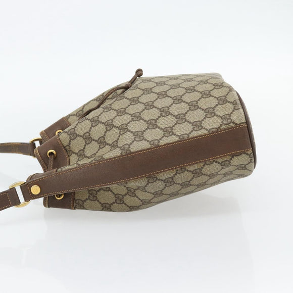 GUCCI GG Supreme Shoulder Bag PVC Beige Gold 001 115 6179 4023 Auth 182381