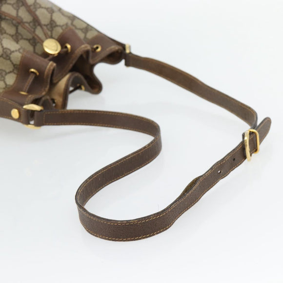 GUCCI GG Supreme Shoulder Bag PVC Beige Gold 001 115 6179 4023 Auth 182381