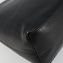 GUCCI Bamboo Shoulder Bag Leather Black Gold 001 3008 Auth 182382-11
