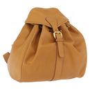 GUCCI Backpack Leather Beige Gold 003 58 0008 Auth 182383-1