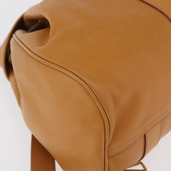 GUCCI Backpack Leather Beige Gold 003 58 0008 Auth 182383