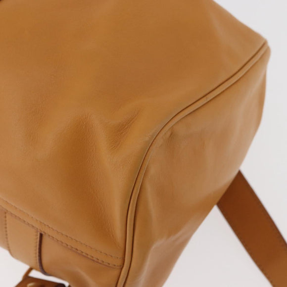 GUCCI Backpack Leather Beige Gold 003 58 0008 Auth 182383