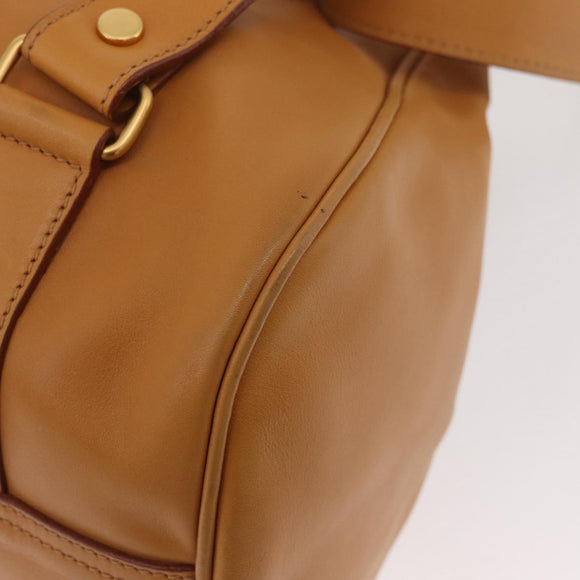 GUCCI Backpack Leather Beige Gold 003 58 0008 Auth 182383